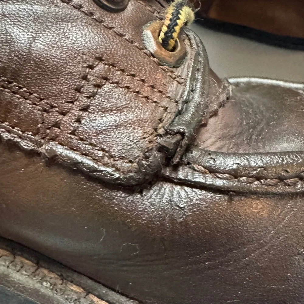 Vtg Herman Survivors Boots Men's Sz 8 Brown Leather Insulated Work Boots Vibra